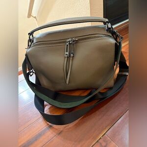 Botkier Women’s Olive/Tan Leather Convertible Crossbody/Shoulder HandBag NWT